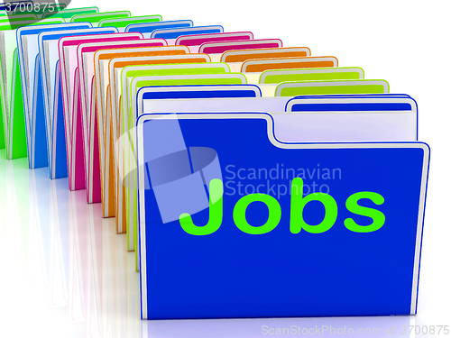 Image of Jobs Folders Means Finding Employment And Work