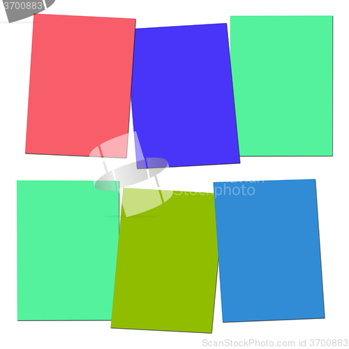 Image of Three Blank Paper Slips Show Copyspace For 3 Letter Words