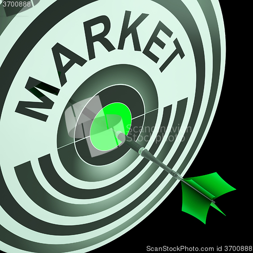 Image of Target Market Means Aiming At Business Audience