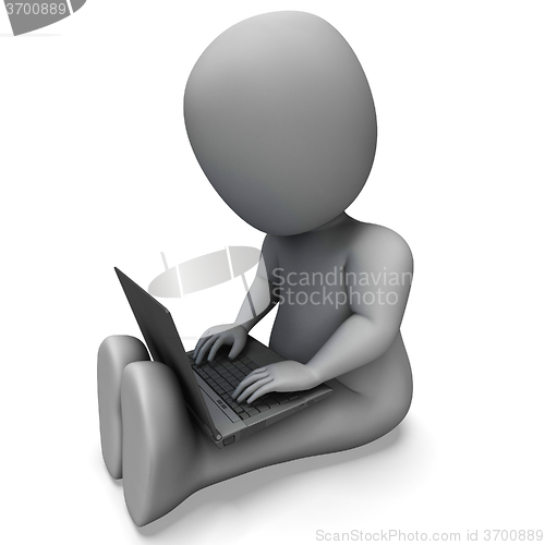 Image of Pc Computer Showing Browsing Web Online
