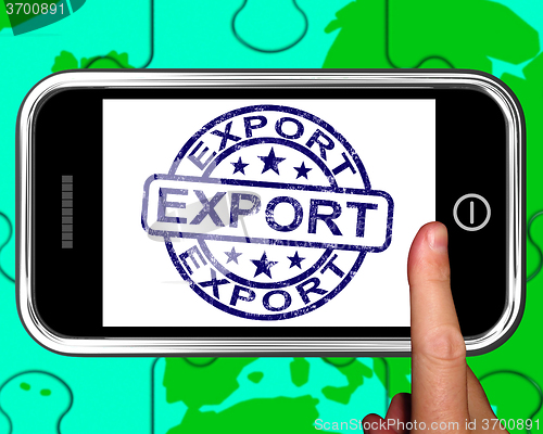 Image of Export On Smartphone Shows International Shipping