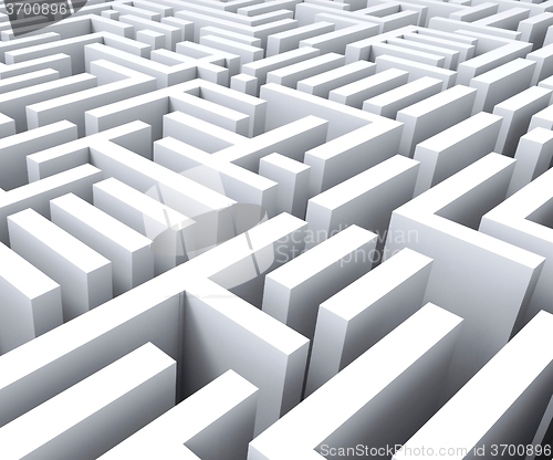 Image of Maze Shows Challenge Or Complexity