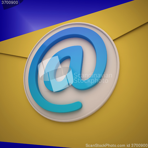 Image of Email Envelope Shows Contact Mailing Online