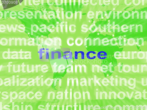 Image of Finance Word Cloud Shows Money Investment