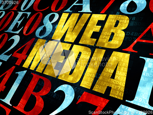Image of Web design concept: Web Media on Digital background