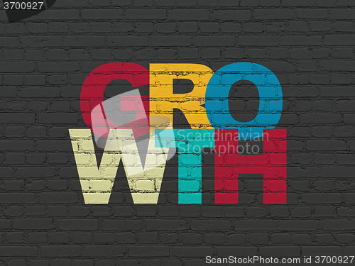 Image of Business concept: Growth on wall background