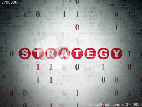 Image of Finance concept: Strategy on Digital Paper background