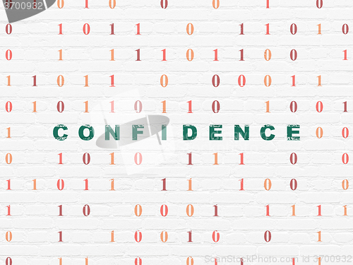 Image of Finance concept: Confidence on wall background