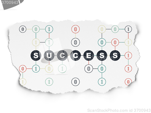 Image of Finance concept: Success on Torn Paper background