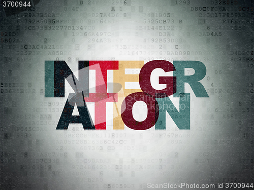 Image of Business concept: Integration on Digital Paper background