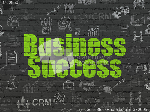 Image of Business concept: Business Success on wall background