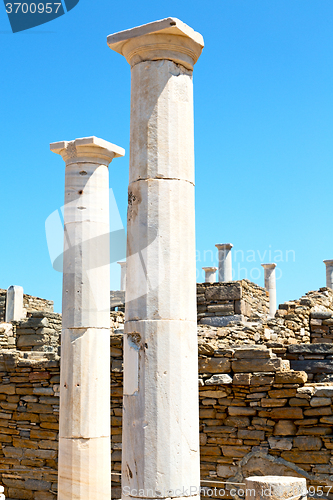 Image of archeology  in delos  