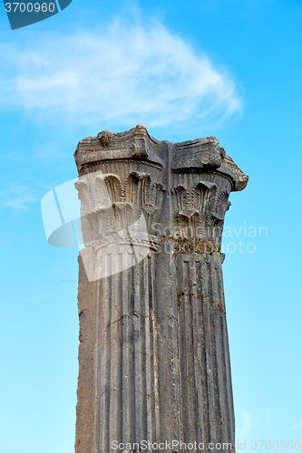 Image of old column in the africa sky history and nature