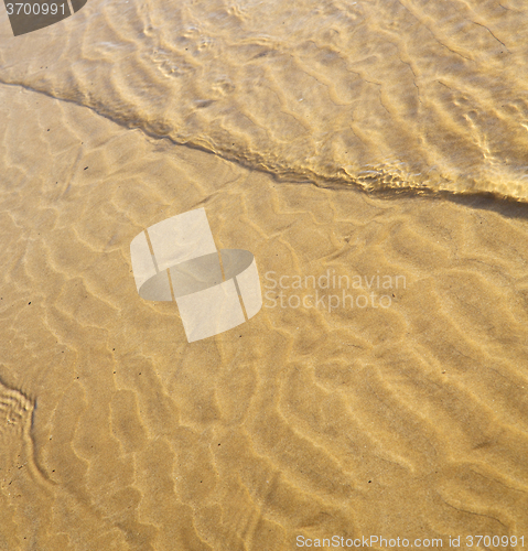 Image of morocco in africa brown coastline wet sand beach near atlantic o