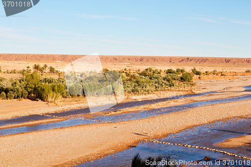 Image of sunset in africa old   the river blue