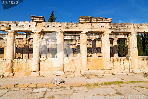 Image of  anatolia pamukkale    old construction in asia  