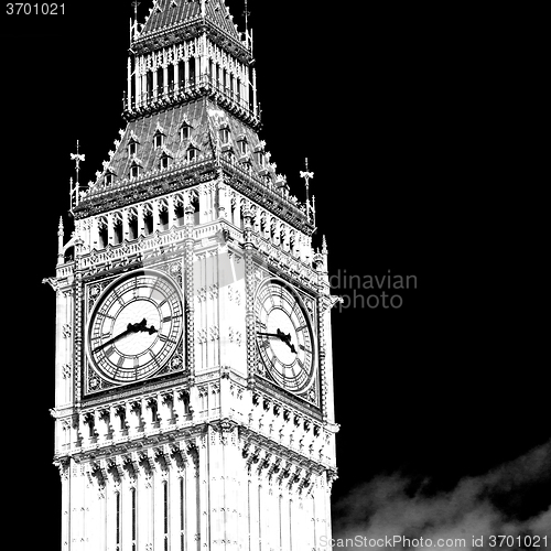 Image of london big ben and historical old construction england  aged cit