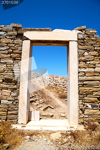 Image of archeology  in  historycal acropolis   old ruin site