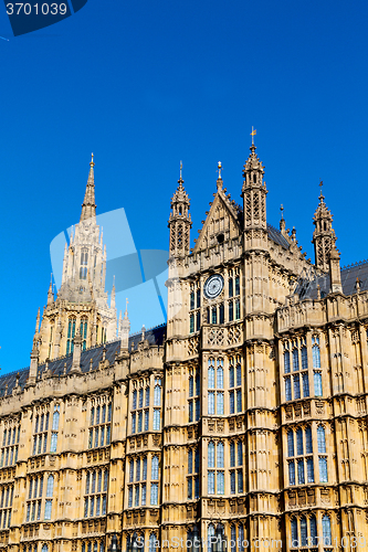 Image of in london old historical    parliament   structure  