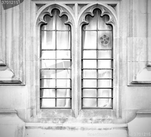 Image of old in london  historical    parliament glass  window    structu