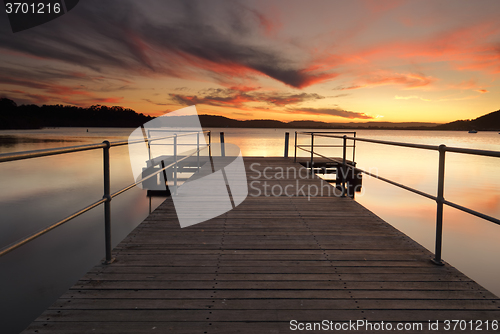 Image of Stunning summer sunset from Carak Wharf