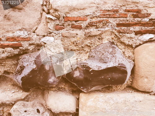 Image of Retro looking Flint wall