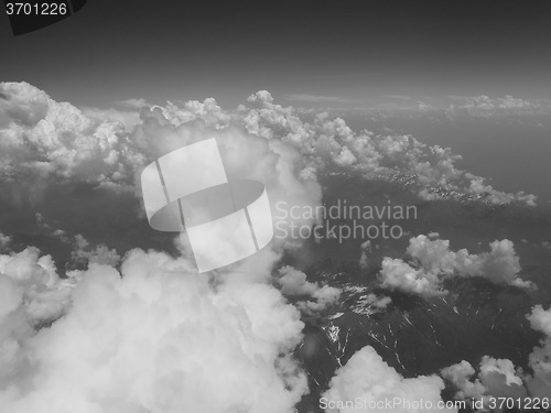 Image of Black and white Clouds on Alps