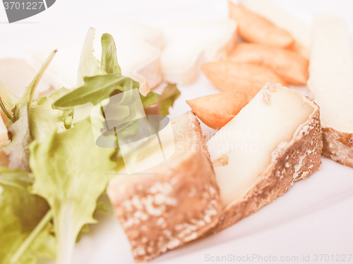 Image of Retro looking Cheese platter