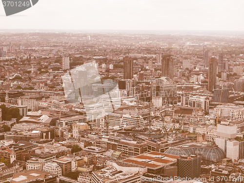 Image of Retro looking Aerial view of London