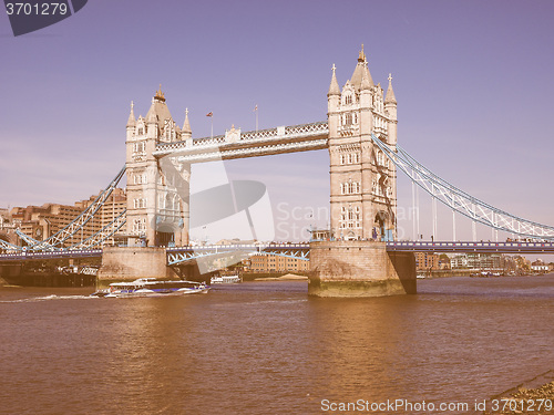 Image of Retro looking Tower Bridge in London