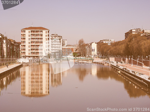 Image of Retro looking Milan Darsena