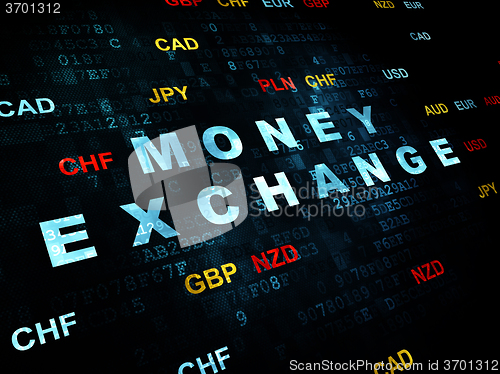 Image of Banking concept: Money Exchange on Digital background