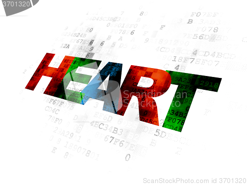 Image of Health concept: Heart on Digital background