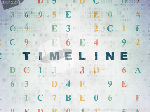 Image of Timeline concept: Timeline on Digital Paper background