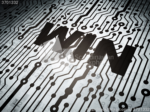 Image of Finance concept: circuit board with Win