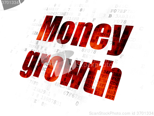 Image of Money concept: Money Growth on Digital background
