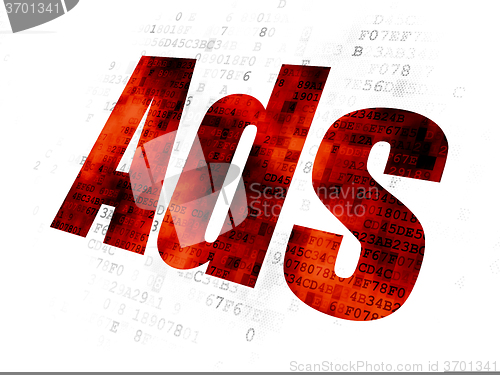 Image of Marketing concept: Ads on Digital background