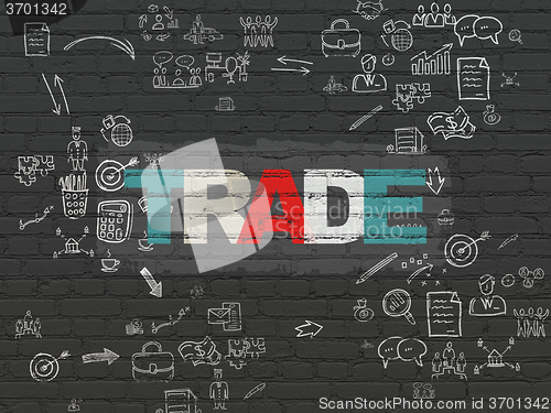 Image of Finance concept: Trade on wall background