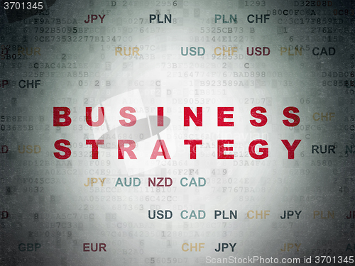 Image of Business concept: Business Strategy on Digital Paper background