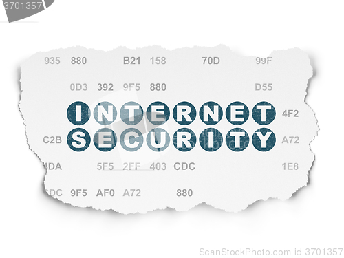 Image of Security concept: Internet Security on Torn Paper background