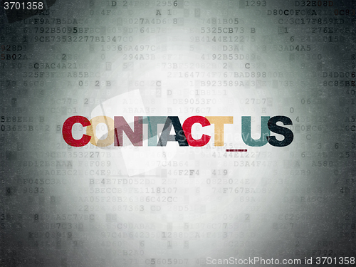 Image of Business concept: Contact us on Digital Paper background