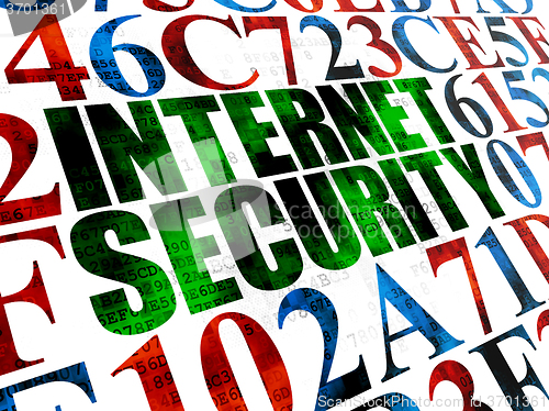 Image of Privacy concept: Internet Security on Digital background