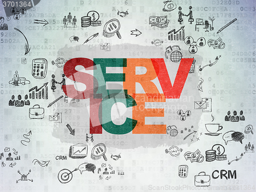 Image of Business concept: Service on Digital Paper background