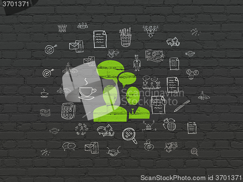 Image of Business concept: Business Meeting on wall background