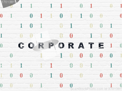 Image of Business concept: Corporate on wall background