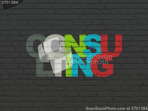 Image of Business concept: Consulting on wall background