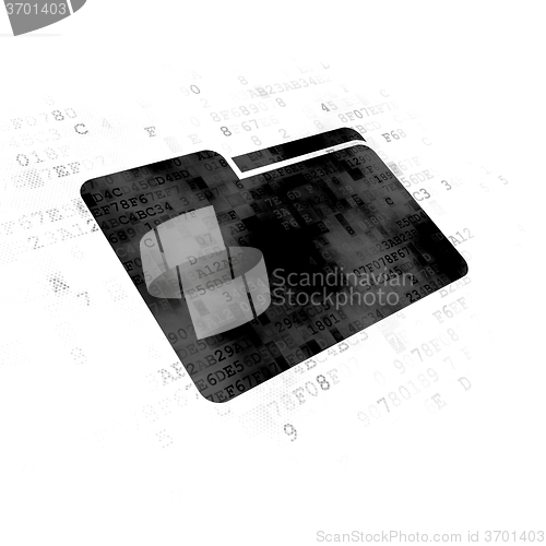 Image of Finance concept: Folder on Digital background