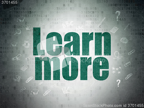 Image of Studying concept: Learn More on Digital Paper background