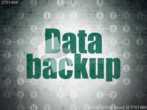 Image of Data concept: Data Backup on Digital Paper background
