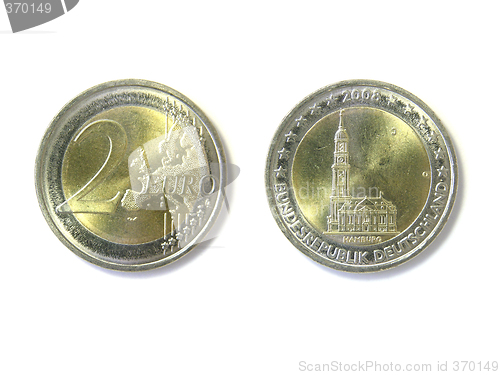 Image of German two Euro coin Hamburg